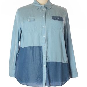 Lane Braynt Chambray Button Down Shirt